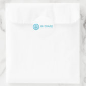 Sticker Rond Go Peace (Bleu) (Sac)