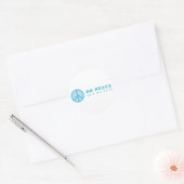 Sticker Rond Go Peace (Bleu) (Enveloppe)