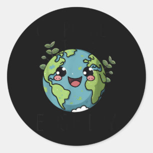 Sticker Rond Go Planet Son Jour des terres Enseignant Enfants M