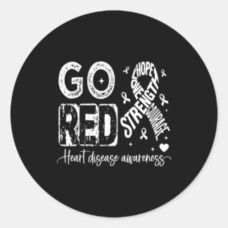 Sticker Rond Go Red – American Heart Disease Awareness In Febru