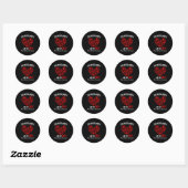 Sticker Rond Go Red - American Heart Month Awareness In Februar (Feuille)