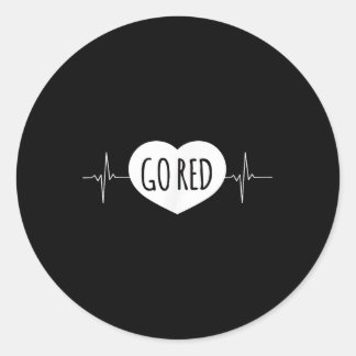 Sticker Rond Go Red - American Heart Moth Awareness
