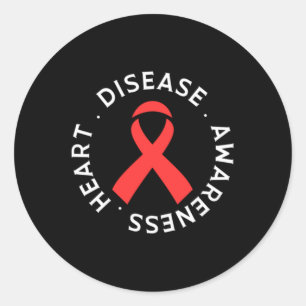 Sticker Rond Go Red En Février Sensibilisation aux maladies car