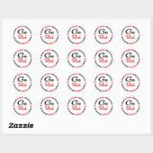 Sticker Rond GO RED Heart Disease (Feuille)