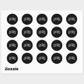 Sticker Rond Go Red Summer Camp Team Competition Couleur Event (Feuille)