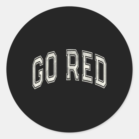Sticker Rond Go Red Summer Camp Team Competition Couleur Event (Devant)