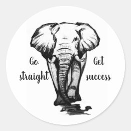 Sticker Rond Go straight