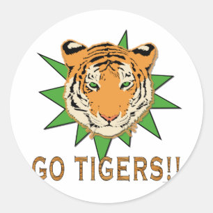 Sticker Rond Go Tigers