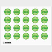 Sticker Rond Go Vegan (Feuille)