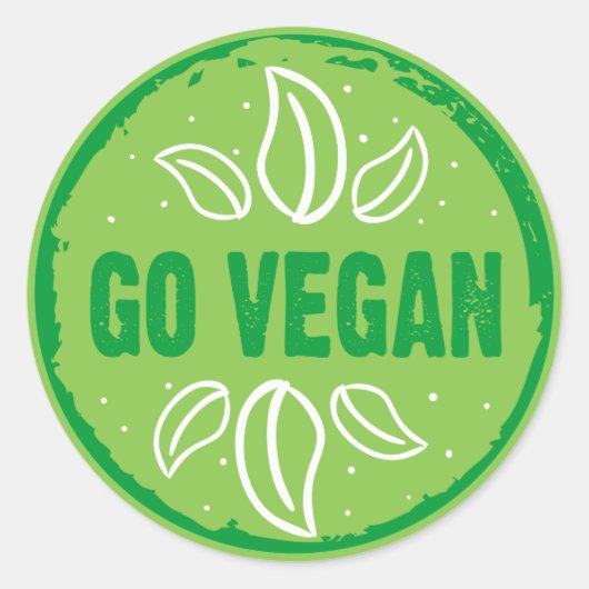 Sticker Rond Go Vegan (Devant)