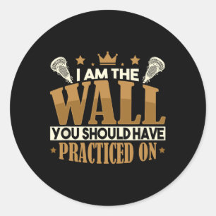 Sticker Rond Goalkeeper de crosse Drôle Laxeur Lecteur Lecteur