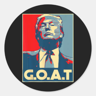 Sticker Rond Goat Shirt cadeau républicain conservateur Trump 2