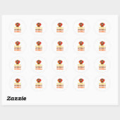 Sticker Rond gobble gobble gobble, drôle d'action de grâce avec (Feuille)