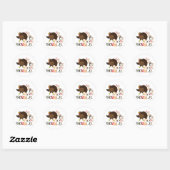 Sticker Rond Gobble jusqu'à ce que vous marchiez ! (Feuille)