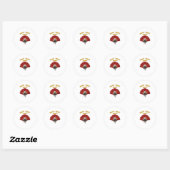 Sticker Rond Gobble ! Turquie Thanksgiving African Grey Parrot (Feuille)