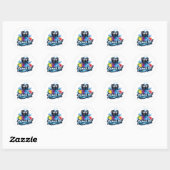 Sticker Rond Gobelet Frais (Feuille)