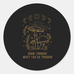 Sticker Rond Goblincore Esthétique Académie Cottagecore Champig
