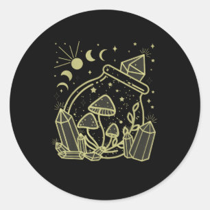 Sticker Rond Goblincore Esthétique Cottagecore Académie Champig