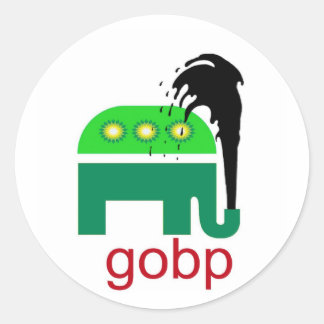 Sticker Rond gobp Déversement de pétrole républicain GOP Britis