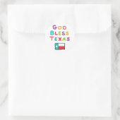Sticker Rond God Bless Texas (Sac)