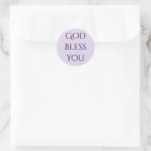 Sticker Rond God Bless You Lavender and Black  (Sac)