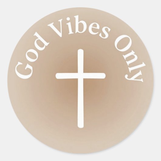 Sticker Rond God Vibes Only (Devant)