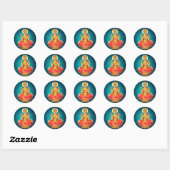 Sticker Rond Godess Laxmi (Feuille)