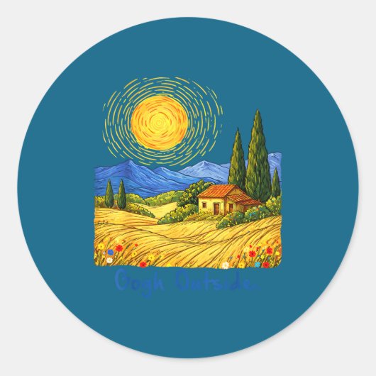Sticker Rond Gogh à l'extérieur de la chemise graphique amateur (Devant)
