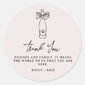 Sticker Rond Going to the Chapel Coquette Wedding Favor (Devant)