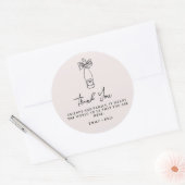 Sticker Rond Going to the Chapel Coquette Wedding Favor (Enveloppe)