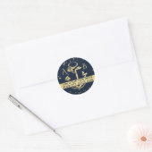Sticker Rond Gold Ancre et Starry Sky (Enveloppe)
