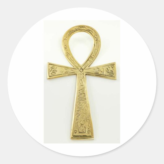 Sticker Rond Gold Ankh (Devant)