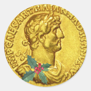 Sticker rond Gold Antiquités César Coin Vacances