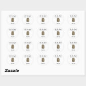 Sticker Rond *~* Gold AP30 Whimsical Return jarre Canning Mason (Feuille)