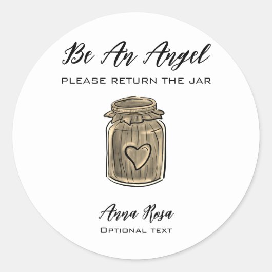 Sticker Rond *~* Gold AP30 Whimsical Return jarre Canning Mason (Devant)