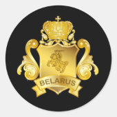 Sticker Rond Gold Belarus (Devant)