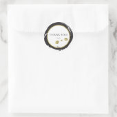 Sticker Rond Gold & Black Lips Kiss Chic Modern Glam Beauté (Sac)