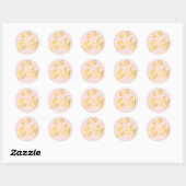 Sticker Rond Gold Blush "Hello Thirty" Anniversaire (Feuille)