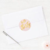 Sticker Rond Gold Blush "Hello Thirty" Anniversaire (Enveloppe)