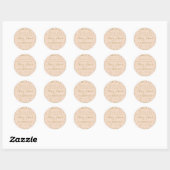 Sticker Rond Gold Blush Merci rose 21e anniversaire Confetti (Feuille)
