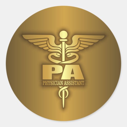 Sticker Rond Gold Caduceus (PA) (Devant)