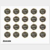 Sticker rond Gold Classic de l'enregistreur de cop (Feuille)