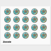 Sticker Rond Gold Coast Australie (Feuille)