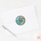 Sticker Rond Gold Coast Australie (Enveloppe)