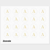 Sticker Rond Gold Color Monogram Professional Custom (Feuille)