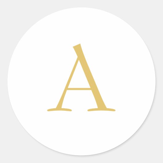 Sticker Rond Gold Color Monogram Professional Custom (Devant)