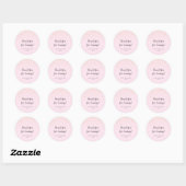 Sticker Rond Gold Confetti Baby shower rose Favoriser (Feuille)