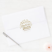 Sticker Rond Gold Confetti Bonne année 2023 (Enveloppe)