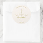 Sticker Rond Gold Cross et Laurels (Sac)