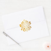 Sticker Rond Gold Damas personnalisé (Enveloppe)